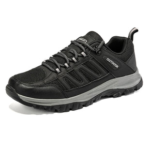 Men's Cotton Round Toe Lace-Up Closure Running Sport Sneakers