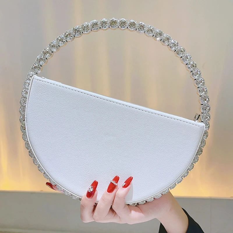 Women's Patent Leather Sequined Pattern Classic Wedding Clutch