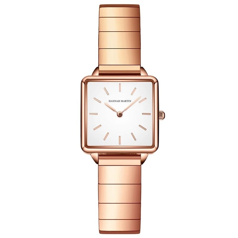 Women's Alloy Case Folding Clasp Square Shaped Waterproof Watch