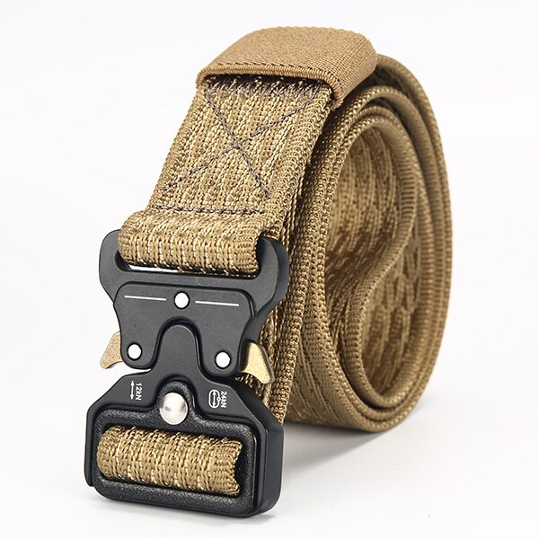 Men's Canvas Buckle Closure Solid Pattern Casual Military Belts