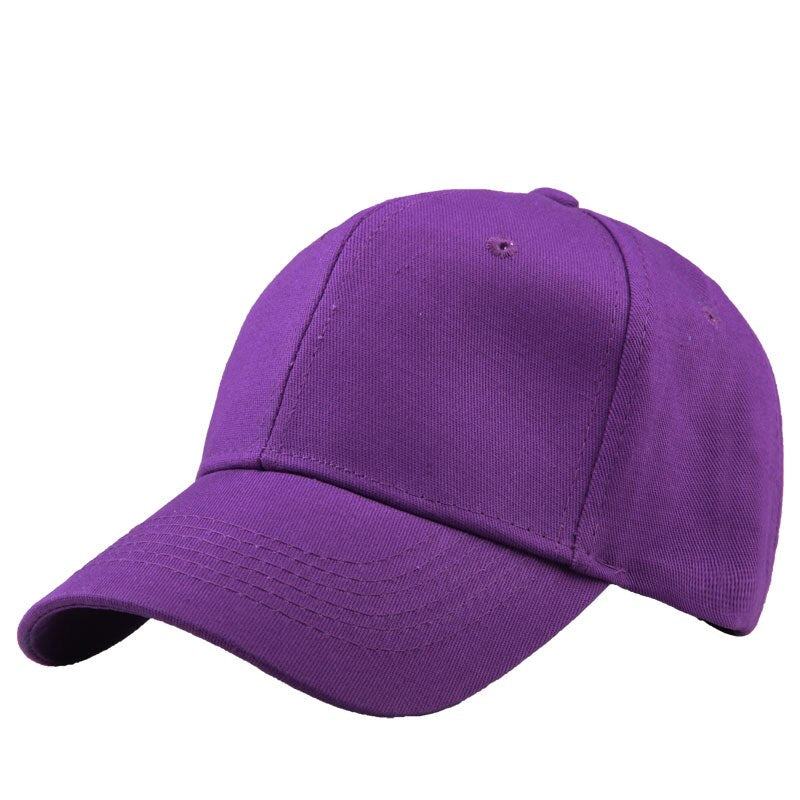 Men's Cotton Adjustable Strap Sun Protection Solid Baseball Cap