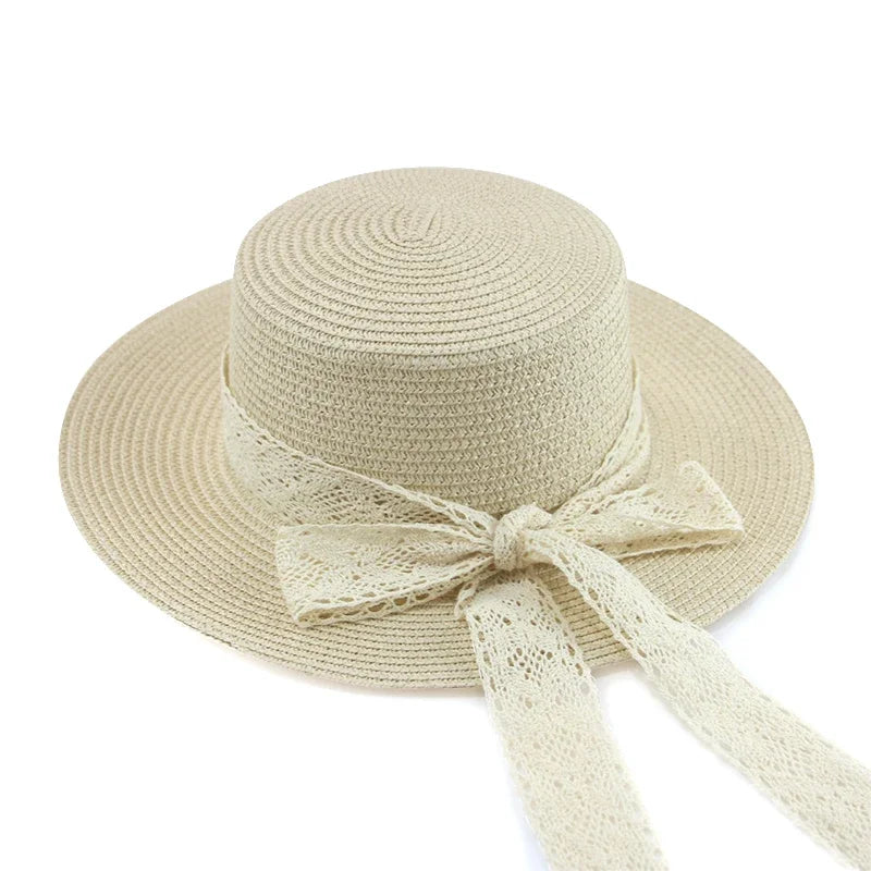 Women's Straw Solid Pattern Glamorous Sun Protection Beach Hat