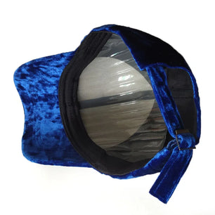 Women's Pleuche Adjustable Strap Solid Pattern Sun Protection Cap
