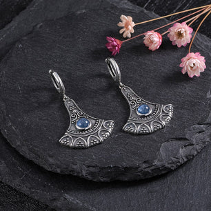 Women's Tibetan Silver Semi-Precious Stone Geometric Earrings