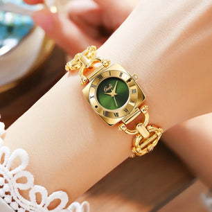 Women's Alloy Square Shaped Waterproof Elegant Luxury Wrist Watch