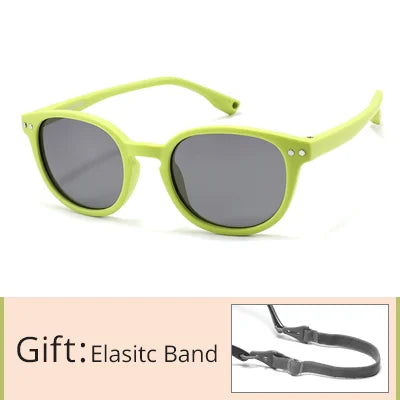 Kid's Acetate Frame Polycarbonate Lens Square Shaped Sunglasses