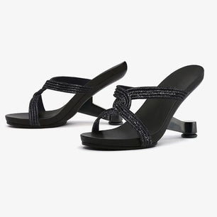 Women's Synthetic Peep Toe Slip-On Closure Party Wear Sandals