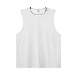 Men's Spandex Sleeveless Pullover Closure Sportswear T-Shirt