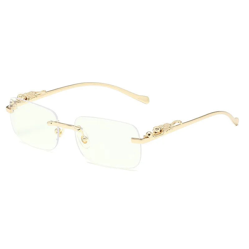 Women's Alloy Frame Rectangle Shape Luxury UV Shades Sunglasses