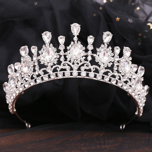 Women's Zinc Alloy Water Drop Pattern Tiaras Bridal Wedding Crown