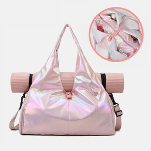 Women's PU Zipper Closure Solid Pattern Waterproof Shoulder Bag