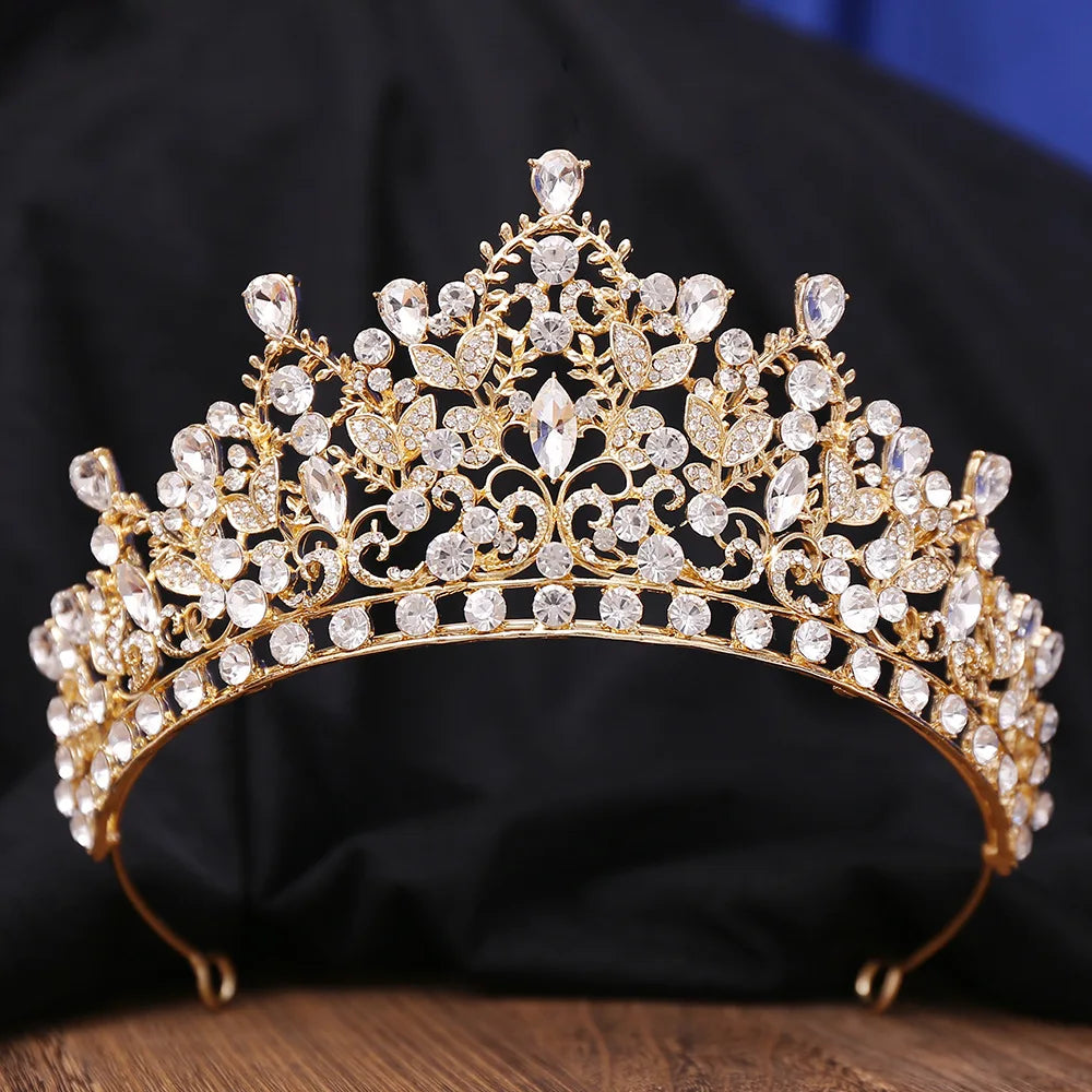 Women's Zinc Alloy Plant Pattern Tiaras Bridal Classic Crown