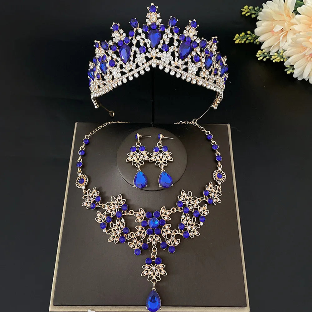 Women's Zinc Alloy Geometric Bridal Wedding Crown Jewelry Sets