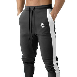 Men's Cotton Drawstring Closure Running Sportswear Trousers