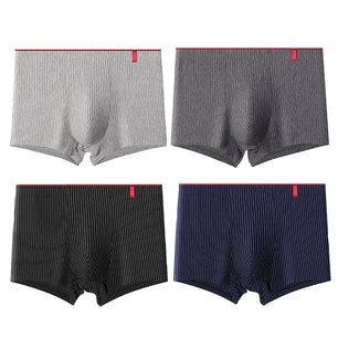 Men's Spandex Quick-Dry Striped Pattern Underpants Boxer Shorts