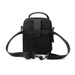 Men's Oxford Zipper Closure Crossbody Multifunction Shoulder Bag