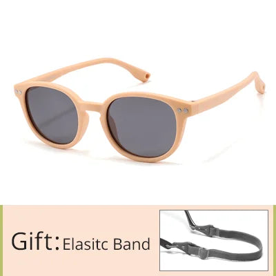 Kid's Acetate Frame Polycarbonate Lens Square Shaped Sunglasses