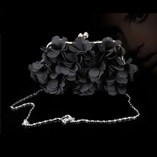 Women's Silk Hasp Closure Floral Luxury Bridal Wedding Clutch