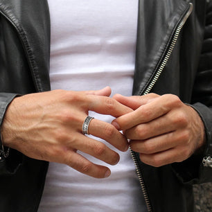 Men's Metal Copper Adjustable Geometric Shaped Wedding Ring