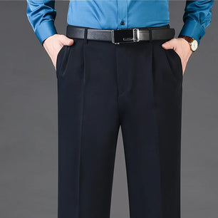 Men's Rayon Zipper Fly Closure Full Length Formal Wear Pants