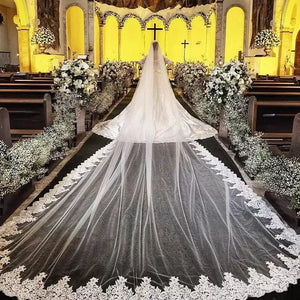 Women's Polyester Applique Edge One-Layer Bridal Wedding Veils