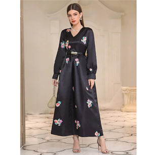 Women's Polyester Full Sleeves Printed Pattern Pullover Dress