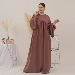 Women's Arabian Polyester Full Sleeve Solid Pattern Casual Abaya