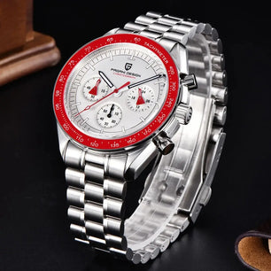 Men's Stainless Steel Folding Clasp Round Shaped Quartz Watches