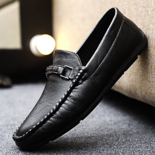 Men's PU Round Toe Slip-On Closure Breathable Casual Wear Shoes