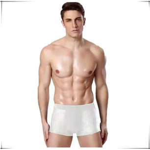 Men's Spandex Breathable Solid Pattern Sexy Loose Boxer Shorts