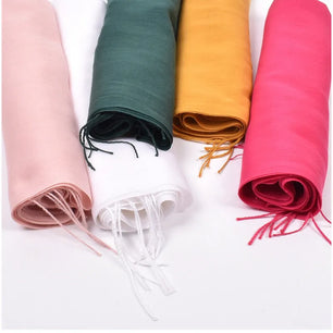 Women's Acrylic Neck Wrap Solid Pattern Trendy Elegant Scarf