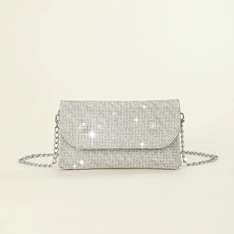 Women's PU Hasp Closure Sequined Pattern Trendy Shoulder Bags