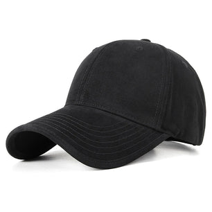 Men's Cotton Adjustable Strap Solid Pattern Casual Baseball Cap