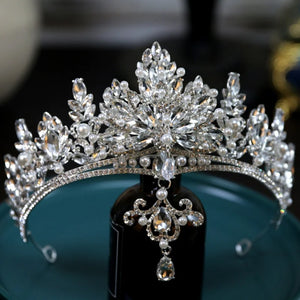 Women's Zinc Alloy Water Drop Pattern Tiaras Bridal Wedding Crown