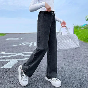 Kid's Girl Cotton Mid Waist Elastic Closure Casual Wear Trousers