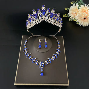 Women's Zinc Alloy Geometric Bridal Wedding Crown Jewelry Sets