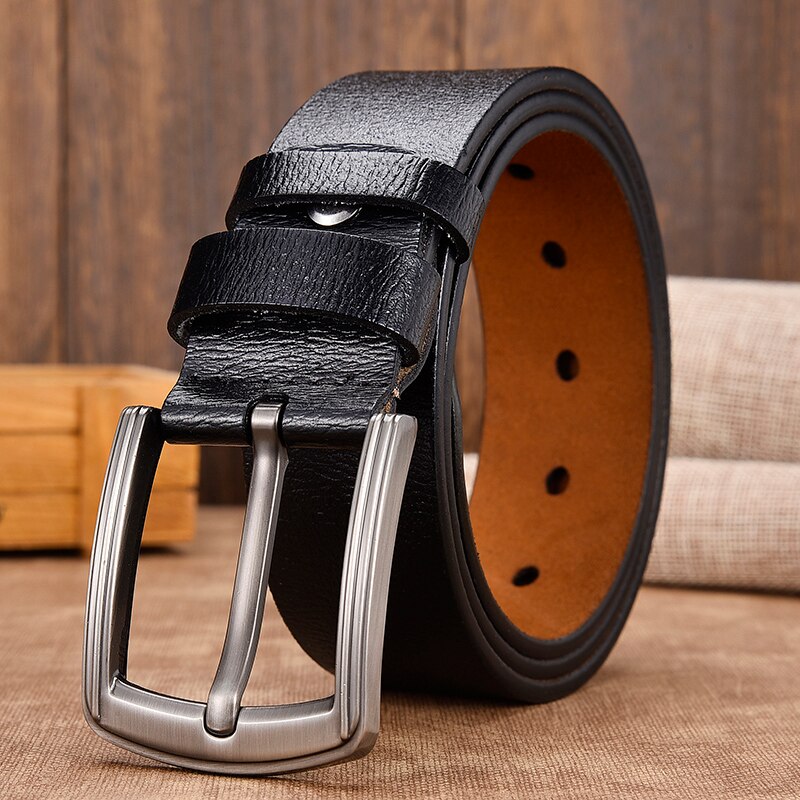 Men's PU Pin Buckle Closure Solid Pattern Luxury Vintage Belts