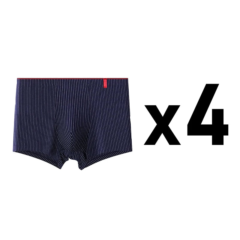 Men's Spandex Quick-Dry Striped Pattern Underpants Boxer Shorts