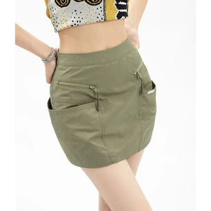 Women's Polyester High Waist Solid Pattern Casual Wear Skirts