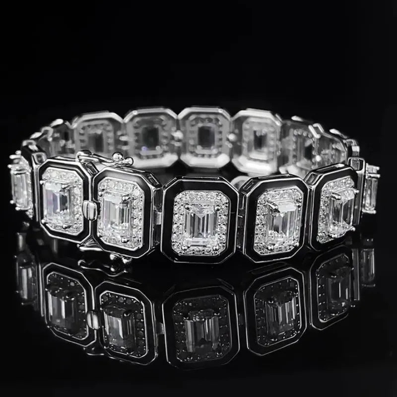 Women's 100% 925 Sterling Silver Moissanite Trendy Bracelets