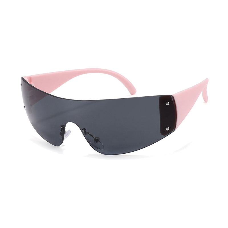 Kid's Acetate Frame Cat Eye Shape Rimless UV Shades Sunglasses