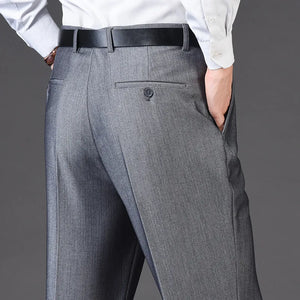 Men's Rayon Zipper Fly Closure Full Length Formal Wear Pants