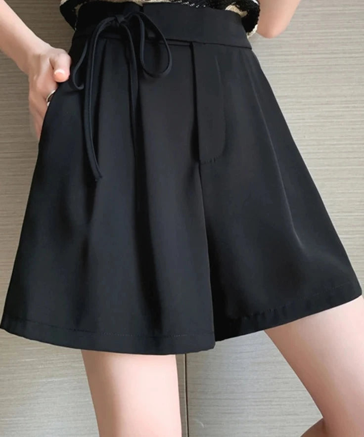 Women's Polyester High Waist Zipper Fly Casual Plain Shorts