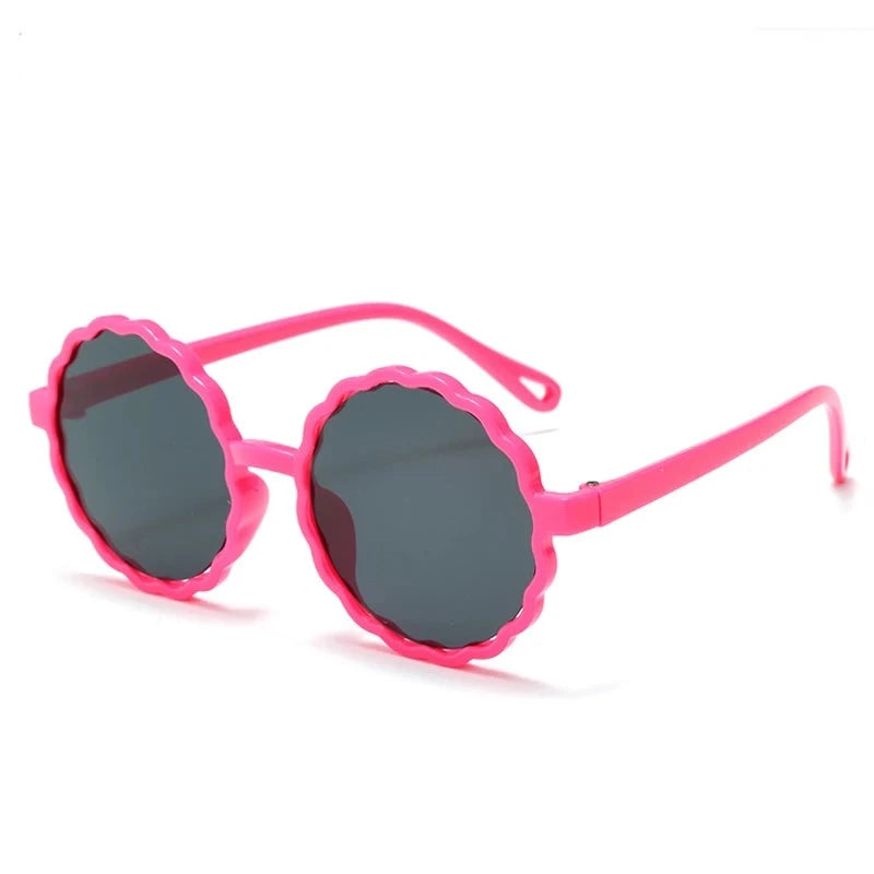 Kid's Polycarbonate Frame Lens Polarized Round Shaped Sunglasses