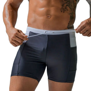 Men's Polyester Drawstring Closure Quick-Dry Swimwear Shorts