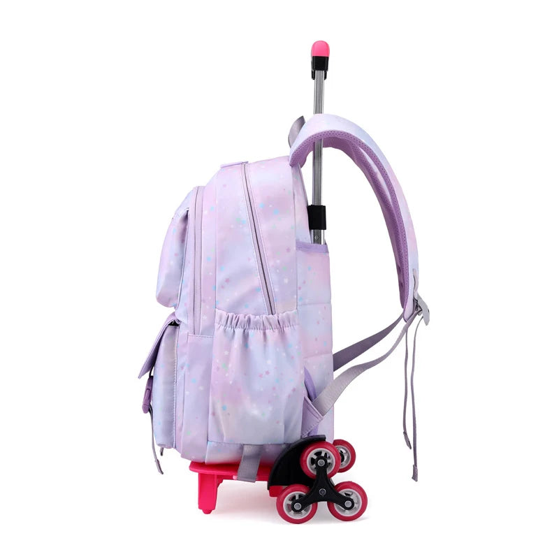 Kid's Nylon Zipper Closure Printed Pattern Trendy School Backpack