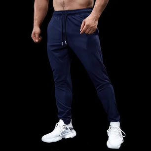 Men's Polyester Drawstring Closure Breathable Sports Trousers