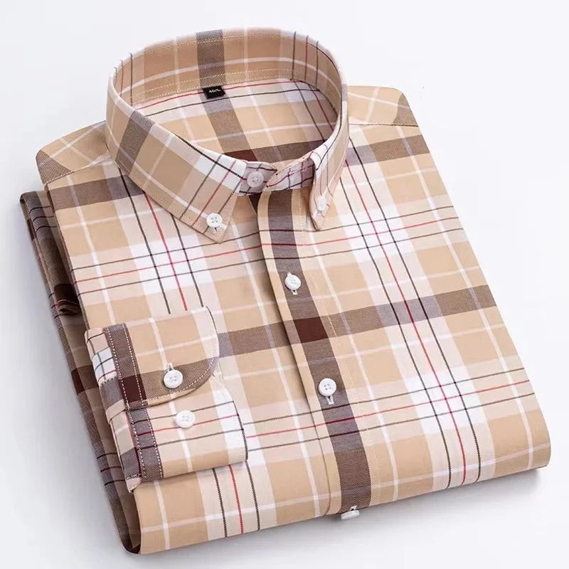 Men's Cotton Turn-Down Collar Full Sleeves Single Breasted Shirt