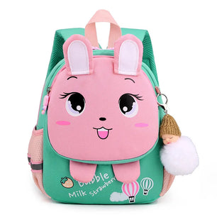 Kid's Nylon Zipper Closure Waterproof Trendy School Backpack