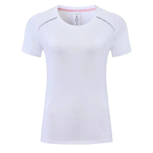 Women's Nylon Short Sleeves Solid Pattern Yoga Fitness Sport Tops